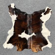 Small Tricolor Brazilian Calf Skin Calf Hide Exotic Cowhide Rug Tri Cow Hide Leather Cow