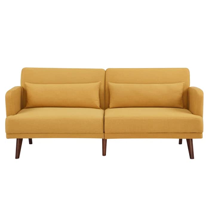 Home Series Mid-Century Modern 76.38'' Upholstered Convertible 3-Seater Sofa