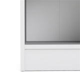 5 Shelf Narrow Contemporary Bookcase in White