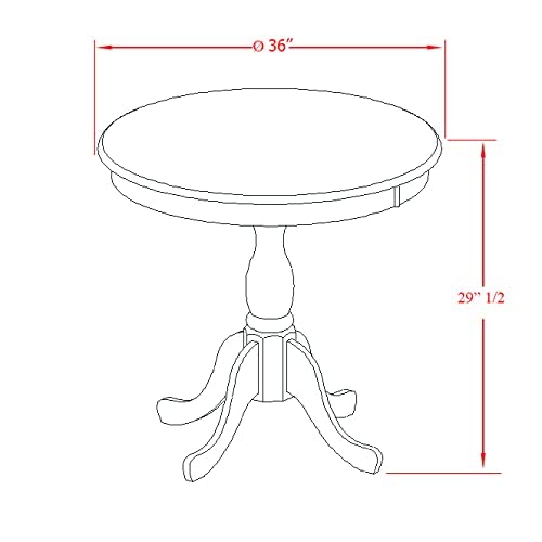 AMNI5-BCH-LC Antique 5 Piece Set for 4 Includes a Round Kitchen