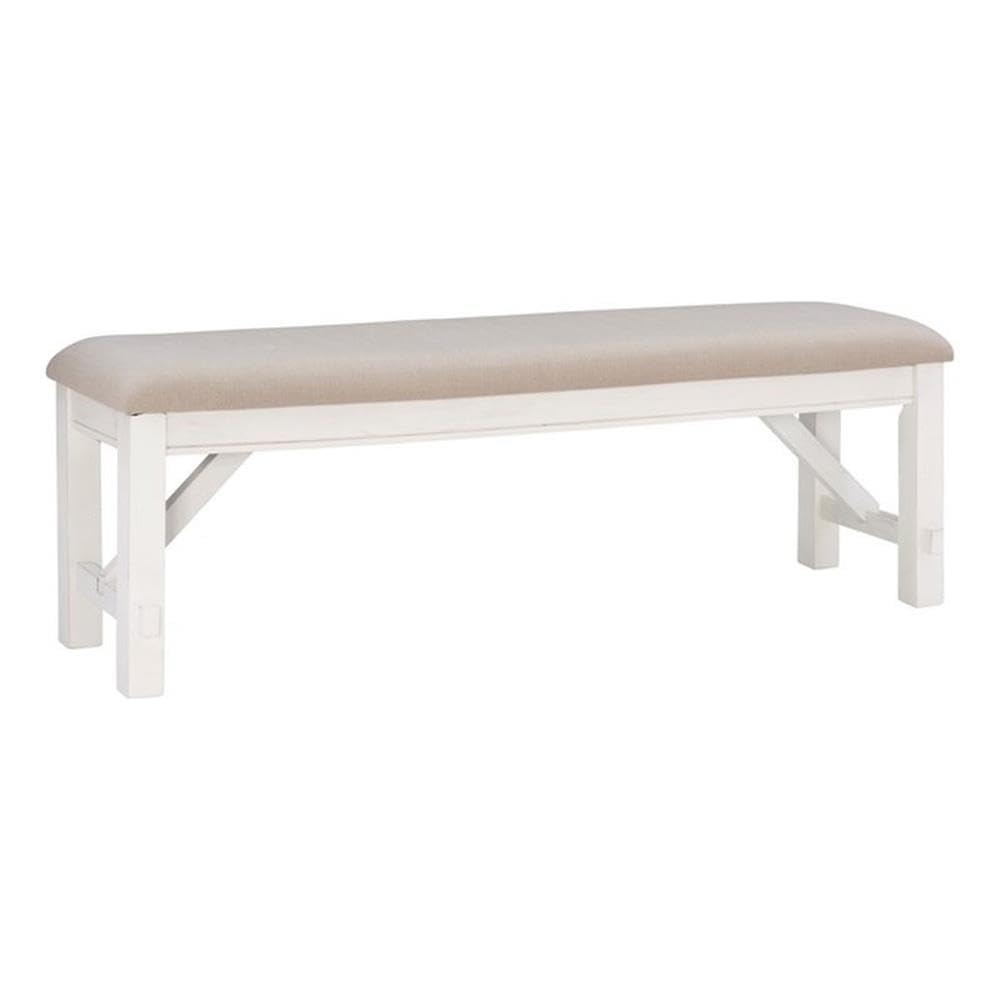 20" Transitional Fabric/Wood Bench