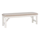 Pemberly Row20" Transitional Fabric/Wood Bench in Beige/Smokey