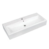 Kingston Brass EV3917 Anne Vessel Sink, 39-3/8" x 17-1/8" x 5-1/2", White