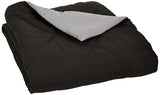 Microfiber Reversible Comforter 220X240CM, Grey/Black