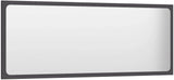 Bathroom Mirror Gray 39.4"X0.6"X14.6" Engineered Wood 804632