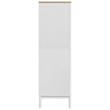 Wardrobe FLORO - Solid Pine Wood, White Finish, 30.3"x20.9"x67.3"