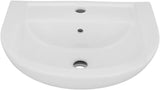 18.75" W Heavy Duty Glossy White Ceramic Stylish Wash Basin With Overflow And Single