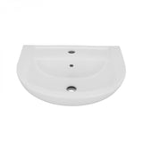 18.75" W Heavy Duty Glossy White Ceramic Stylish Wash Basin With Overflow And Single