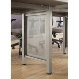 at Work Expandable Conference Table 11' Gray Laminate Top/Brushed Nickel Painted