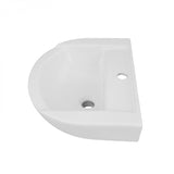 18.75" W Heavy Duty Glossy White Ceramic Stylish Wash Basin With Overflow And Single