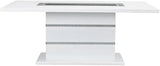 Gaines Wooden Rectangular Top Dining Table in White High Gloss