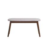 Mid-Century Contemporary Accent Bench in Walnut