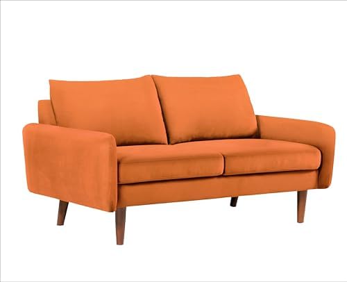 Kent Velvet Loveseat Sofa for Modern Living Rooms and Compact Spaces