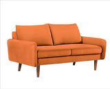 Kent Velvet Loveseat Sofa for Modern Living Rooms and Compact Spaces