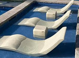 Aqua Outdoors- in-Pool Chaise Lounger - Pool & Sun Shelf Lounge Chair Designed for Water Depths Up to 9”-Compatible with All Types - Poolside & Sun Deck Tanning - Set of 2 - Sandstone Granite