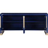 Florence Collection Modern | Contemporary Sideboard/Buffet with Gold Finished Base,