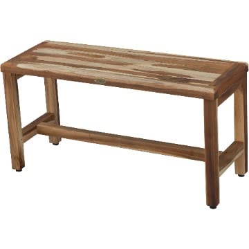 Natural Color Waterproof Teak Wood Shower Bench