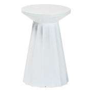 Ulmer Metal Scalloped Side Table Modern Round Accent Table