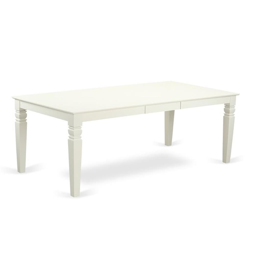 LGGR9-LWH-W 9 Piece Kitchen Table Set Includes a Rectangle Dining Table with Butterfly