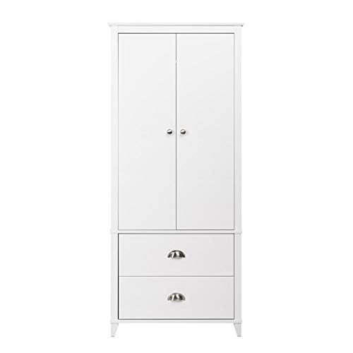 100% Solid Wood Smart Wardrobe/Armoire/Closet, Mocha Color