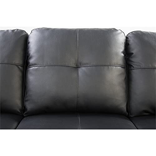 99.5" W x 67" D Transitional PU Faux Leather Sectional Sofa with Chaise Lounge & Storage