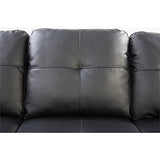 99.5" W x 67" D Transitional PU Faux Leather Sectional Sofa with Chaise Lounge & Storage