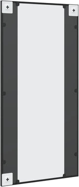 Mirror in Black  Rectangle Iron-Framed Glass Mirror for Bedroom