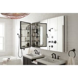 K-2943-PG-SAA Catalan Medicine Cabinet with Mirror Door, Adjustable Shelves, 170°