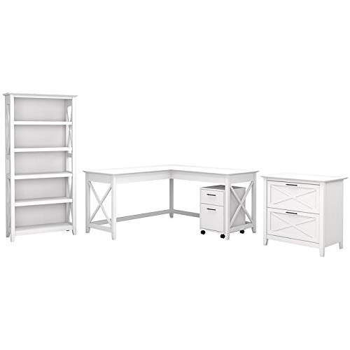 UrbanPro Contemporary 60W L Shaped Desk with File Cabinets