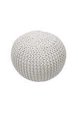 Ling Round Knit Ottoman Pouf