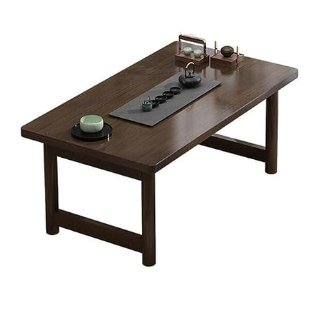 Solid Wood Coffee Table, Foldable Window Table, Balcony Short Coffee Table, Laptop