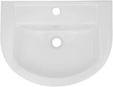 18.75" W Heavy Duty Glossy White Ceramic Stylish Wash Basin With Overflow And Single