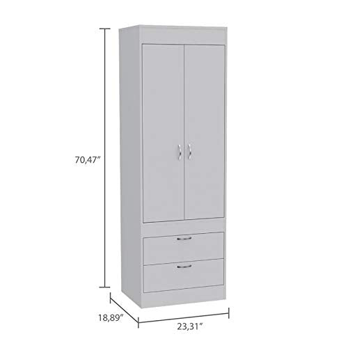 Lisboa 2 Spacious Drawer 2 Door Cabinet Bedroom Armoire