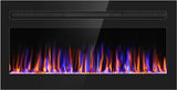 Electric Fireplace 60" Upgrade Fireplace Heater Recessed & Wall Mounted