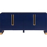 Florence Collection Modern | Contemporary Sideboard/Buffet with Gold Finished Base,