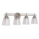 19633BNK4 Drake Minimalist Rail Silhouette & Clear Seeded Glass Globes Vanity Bath Wall
