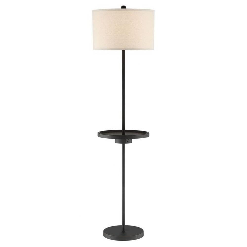 62" Tray Table Floor Lamp with Outlet and USB