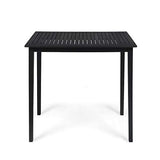 Teresa Outdoor Minimalist Acacia Wood Rectangle Bar Table Dark Gray