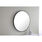 24-inch Metal Frame Round Mirror Modern Contemporary