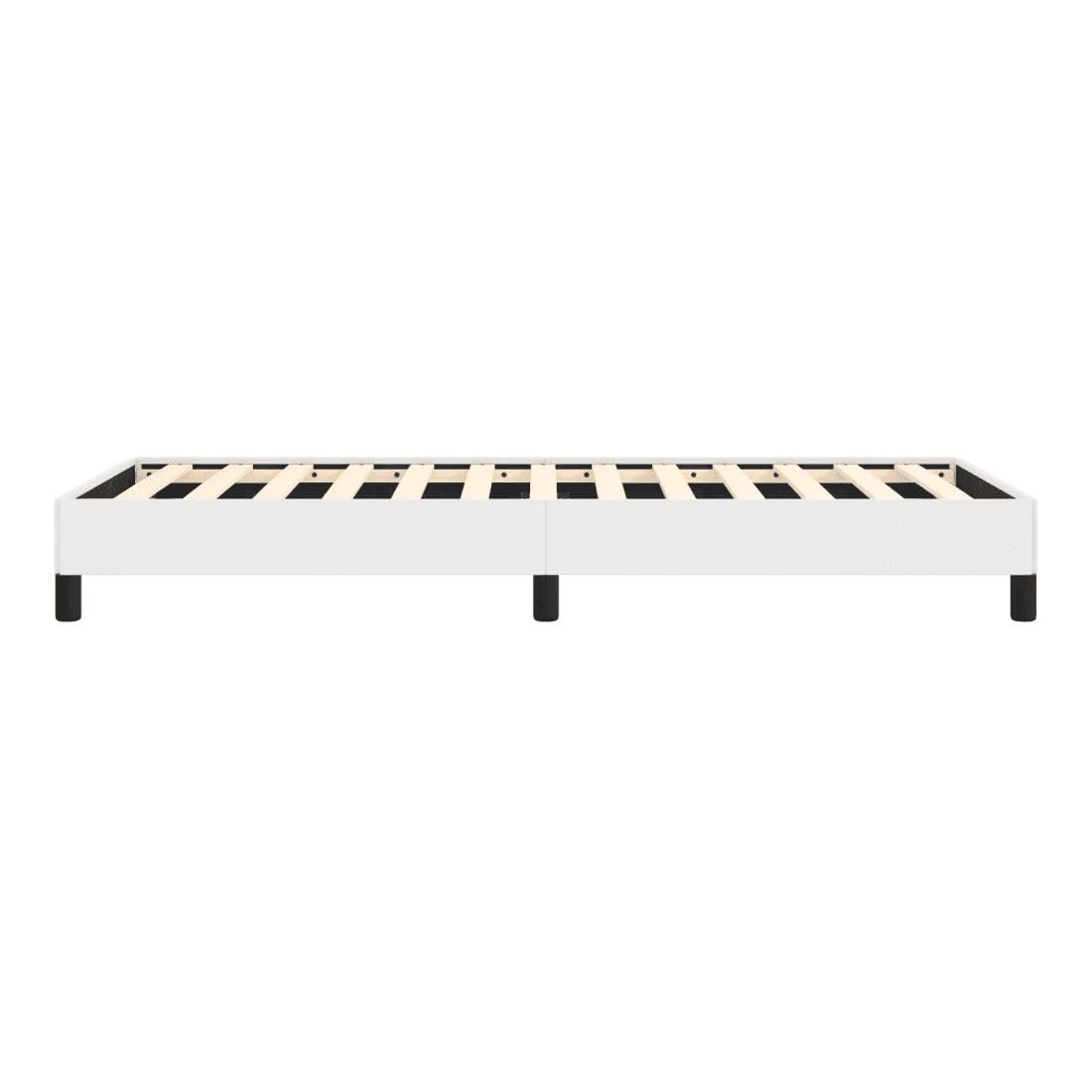 Bed Frame White 39.4"X79.9" Twin XL Faux Leather 346931