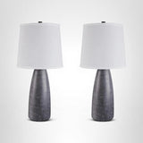 Shavontae Modern Table Lamp Set - 27.5" Gray Poly Lamps (2-Pack)