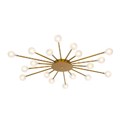 sputnik Ceiling Light Fixture, Modern Starburst Ceiling Light Milk Orb Glass Bedroom