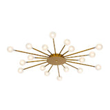 sputnik Ceiling Light Fixture, Modern Starburst Ceiling Light Milk Orb Glass Bedroom