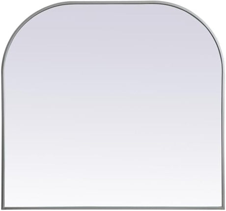 Decor Blaire 36x34 Arch Modern MDF Wood/Iron Mirror in Black