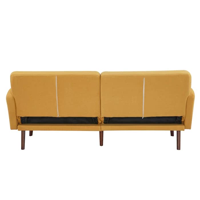 Home Series Mid-Century Modern 76.38'' Upholstered Convertible 3-Seater Sofa