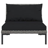 10 Piece Patio Lounge Set with Cushions - Weather-Resistant Poly Rattan Outdoor