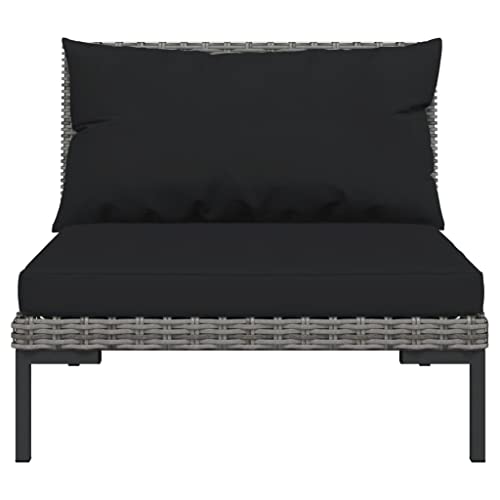 10 Piece Patio Lounge Set with Cushions - Weather-Resistant Poly Rattan Outdoor