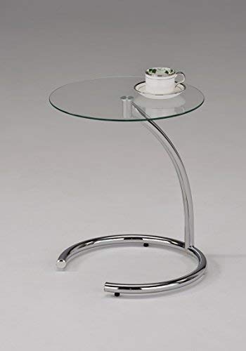 Chrome with Glass Modern Accent Side End Table