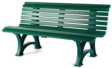 Weatherproof German PVC Outdoor Bench | 3-Seat | Holds Up to 500 lbs | Garden Patio