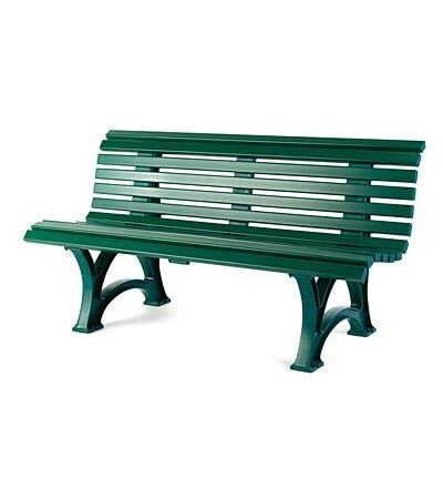 Weatherproof German PVC Outdoor Bench | 3-Seat | Holds Up to 500 lbs | Garden Patio